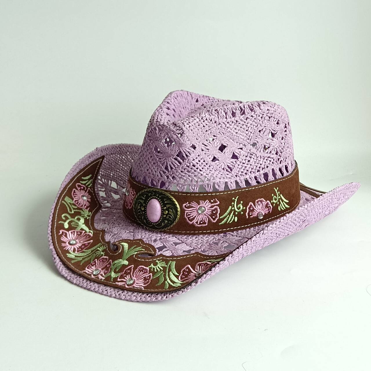 Women Hollow Crochet Western C - Cowboy Hat Straw recension och pris