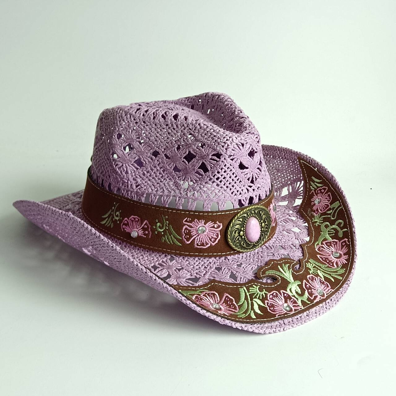 Women Hollow Crochet Western C - Cowboy Hat Straw recension och pris