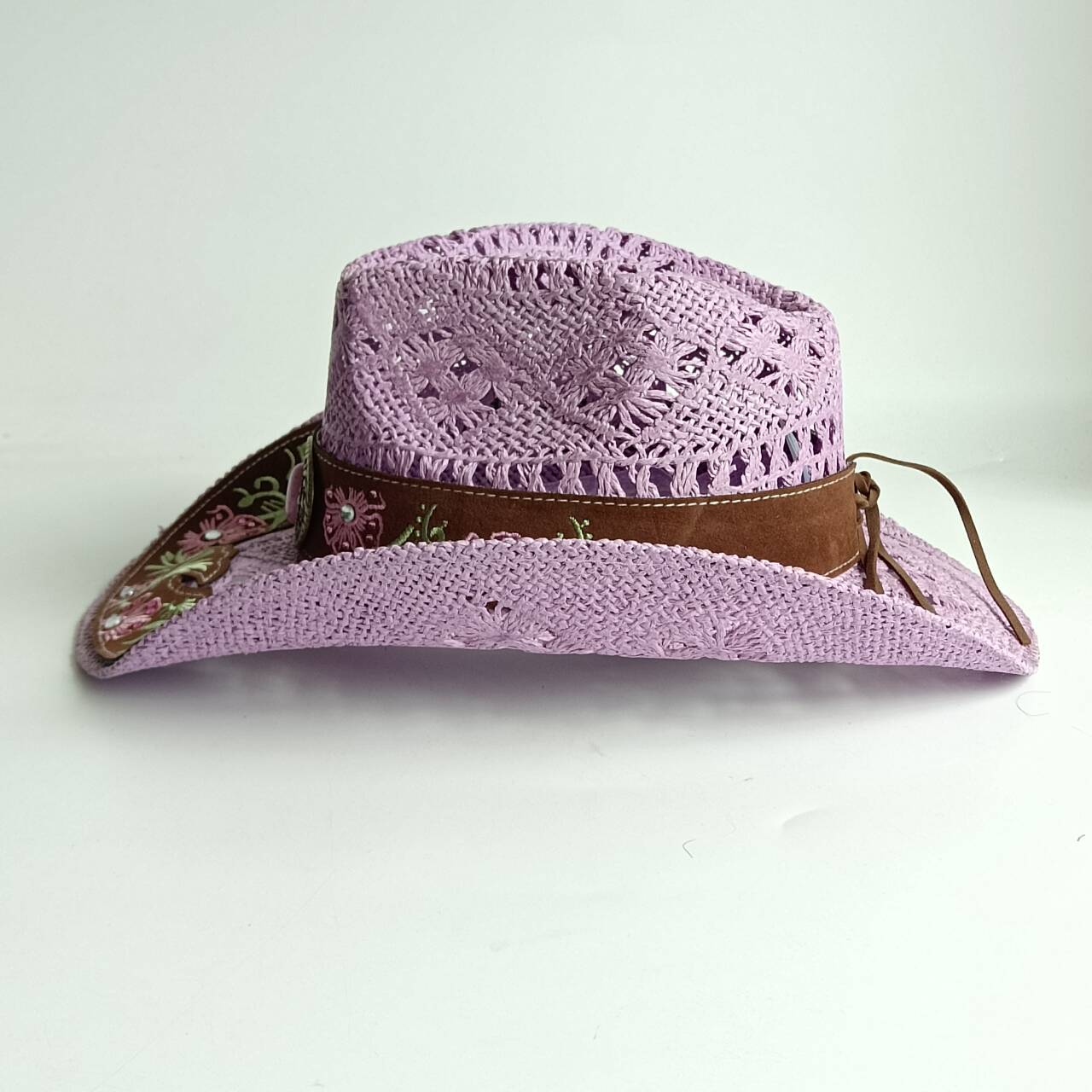Women Hollow Crochet Western C - Cowboy Hat Straw recension och pris