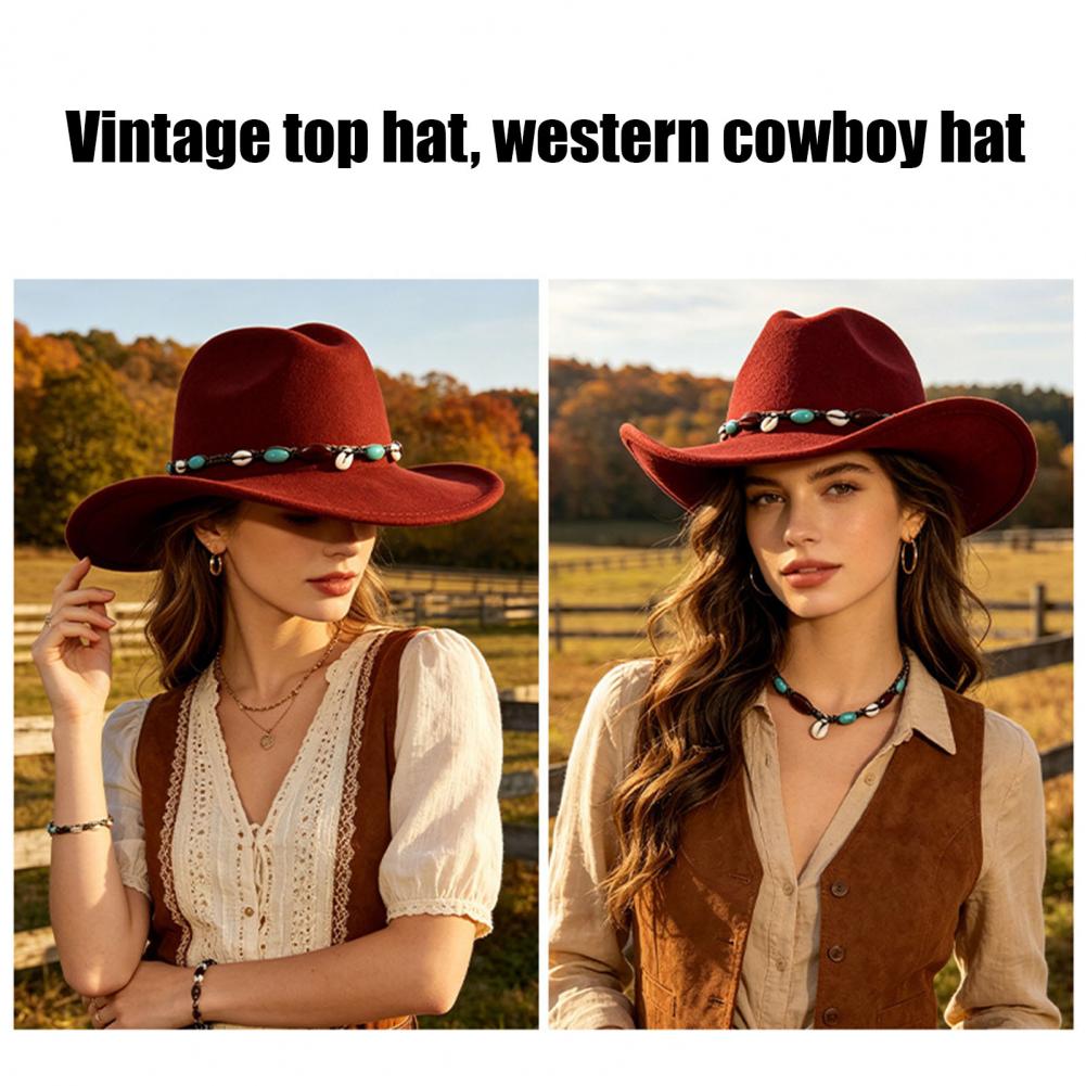 Western Cowboy Style Hat Wool  - Fedora Hat Wool recension och pris