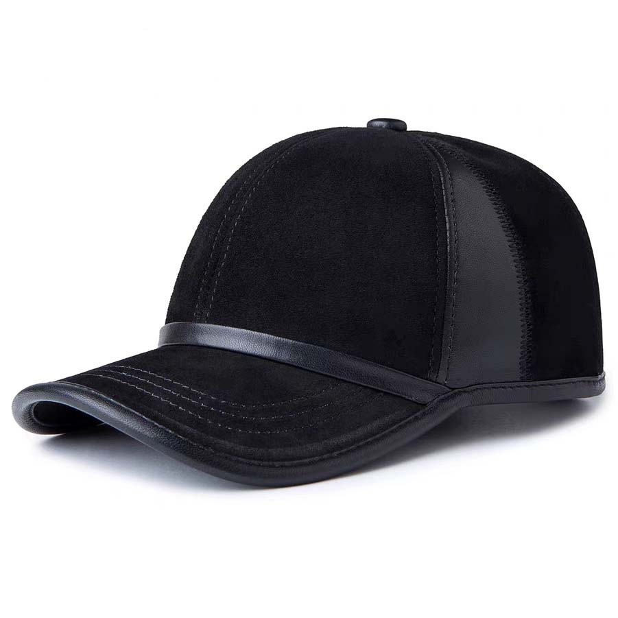 Hat For Man Genuine Suede Leat - Baseball Cap Structured recension och pris