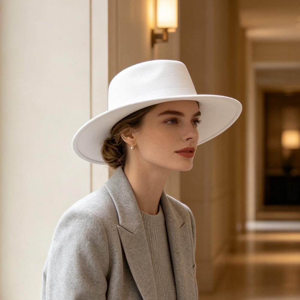 Wide Brim Fedora for Women Ver - Fedora Hat Wool recension och pris