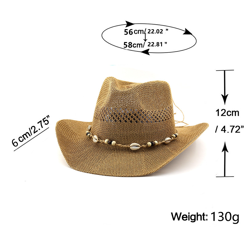 2026 New summer Hollow out bre - Cowboy Hat Straw recension och pris