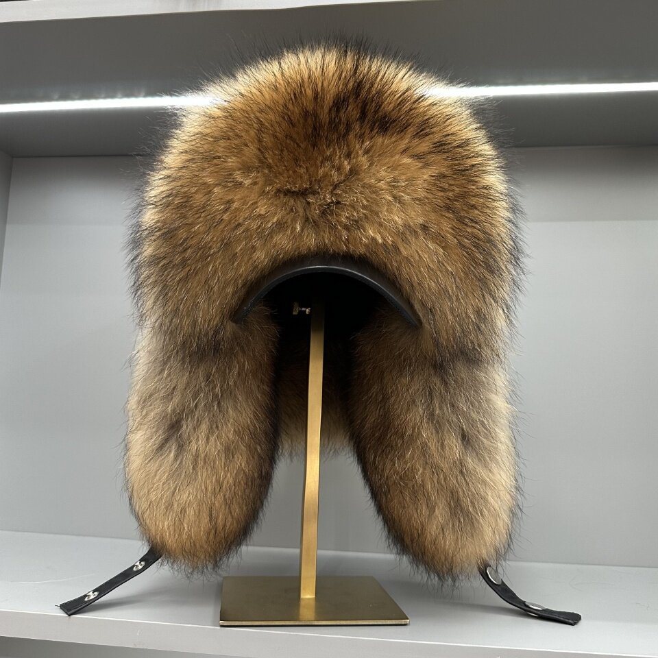 Real Fox Fur Trapper Hat Men W - Trapper Hat Ear Flap recension och pris