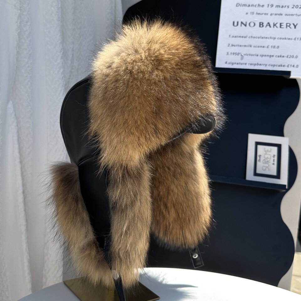 Real Fox Fur Trapper Hat Men W - Trapper Hat Ear Flap recension och pris