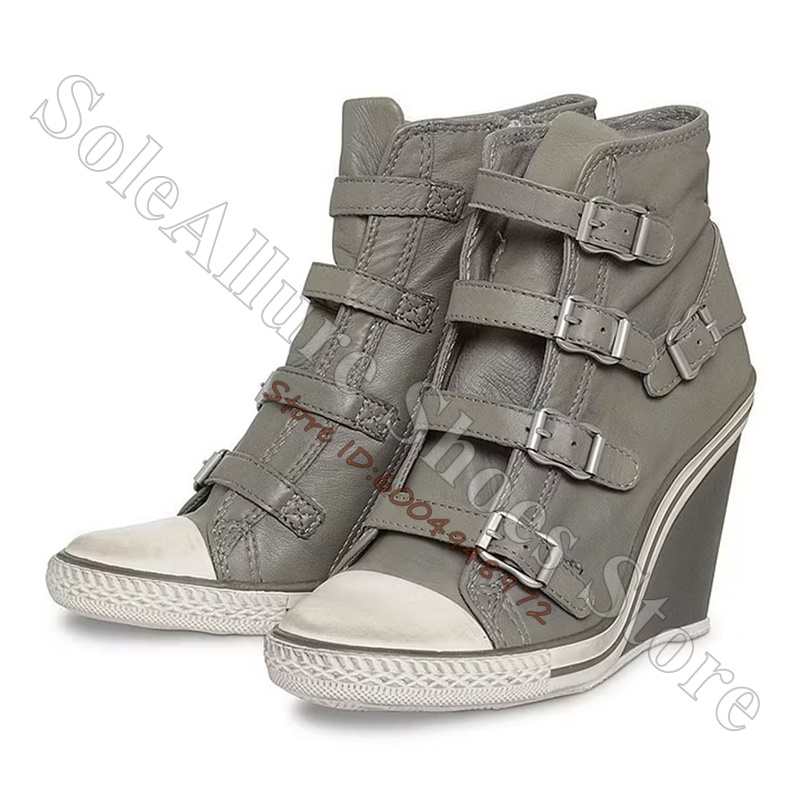 Grey Multi Buckle High Top Wed - Running Cap Lightweight recension och pris